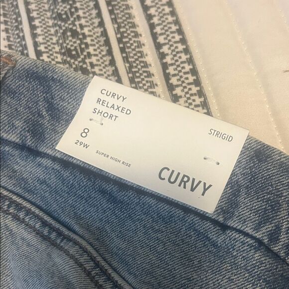 American Eagle Outfitters Women's Light Blue Ripped Jean Shorts   A - Picture 3 of 8